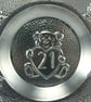 Pewter 21st birthday plate (pewter) - Image 2