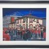 Wrexham, Racecourse Ground, Framed Football Art Print. 14" x 11" Frame Size