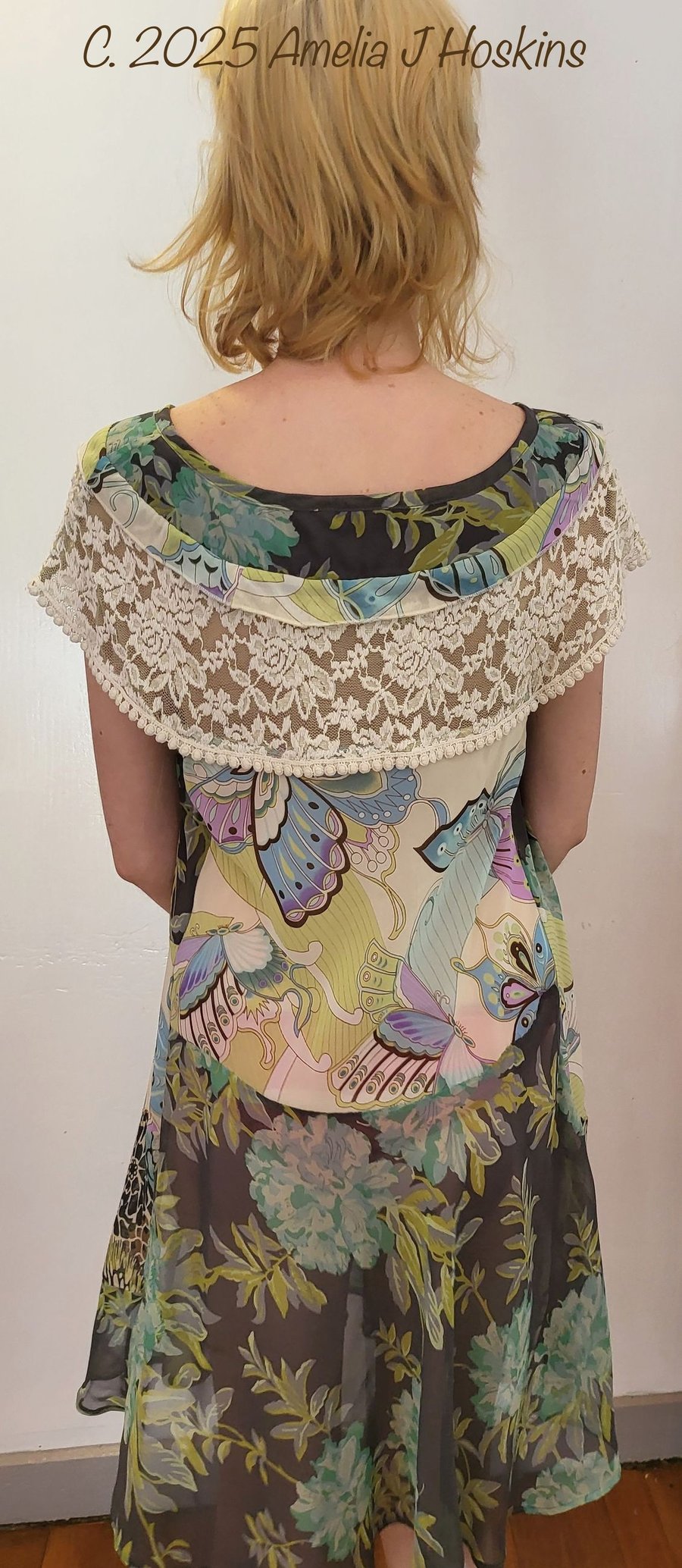 Jade Moss Voile Diamonds Dress