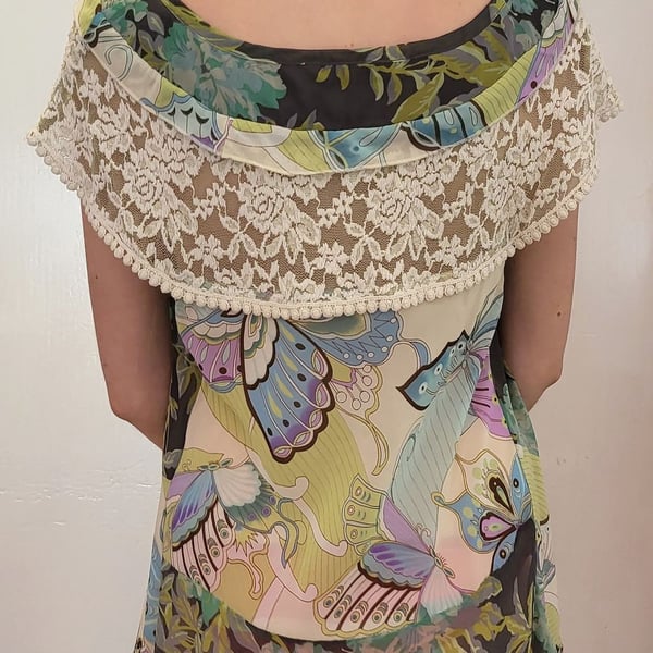 Jade Moss Voile Diamonds Dress