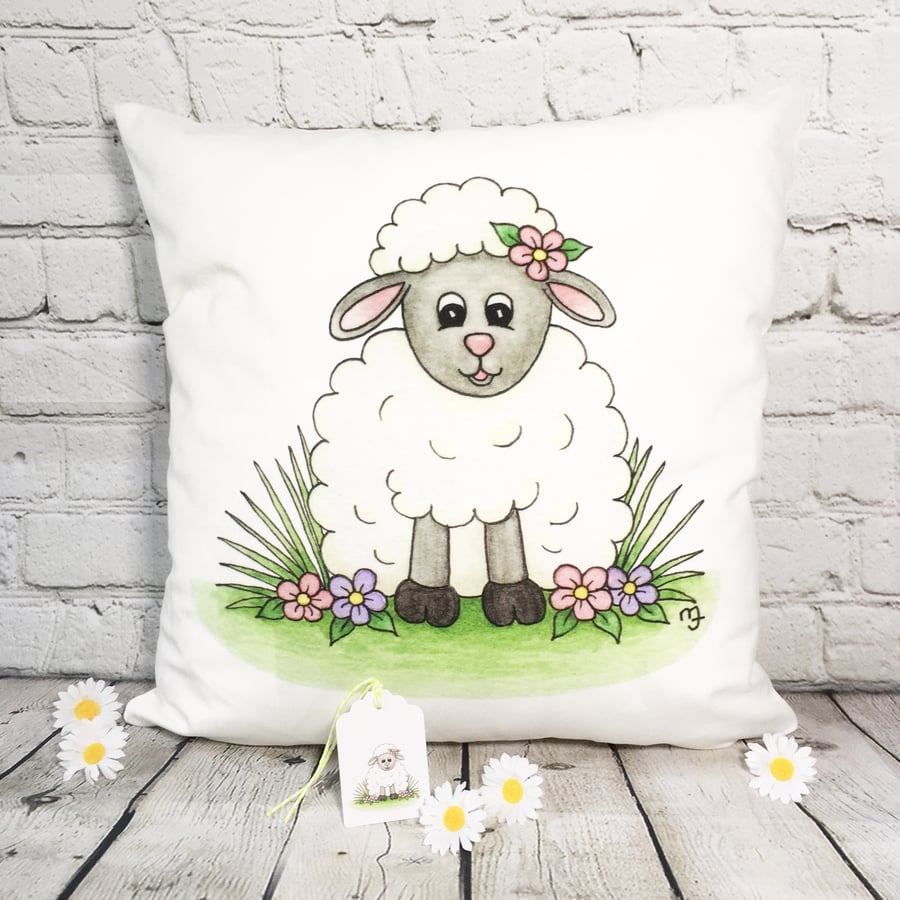 Little Lamb Cushion Cover - Soft Cushion