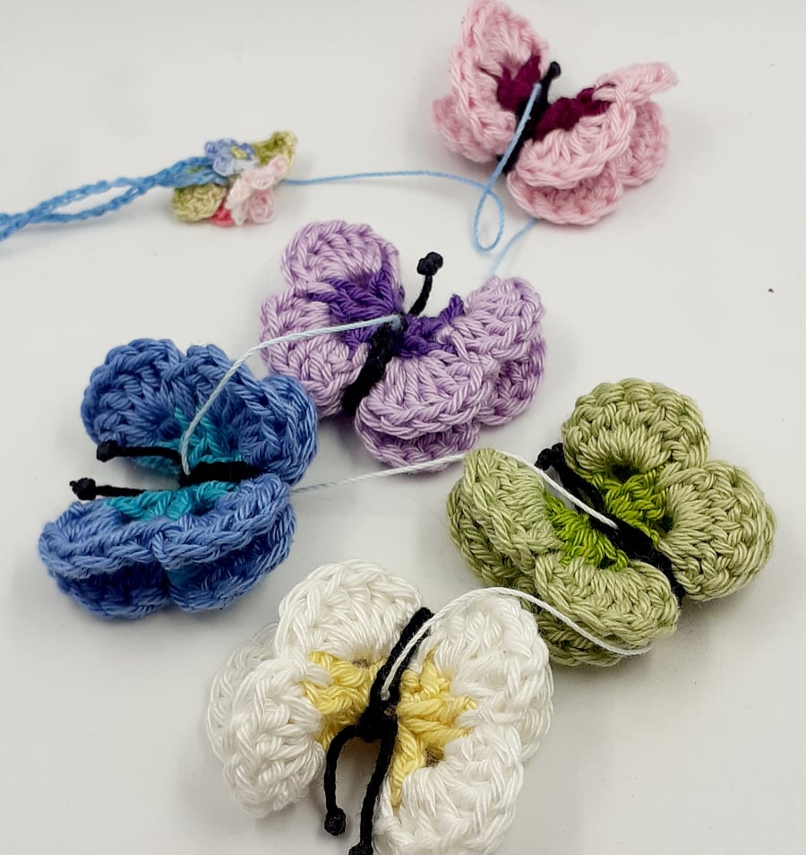Crochet Butterfly Hanger