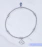 Sterling Silver Infinity Heart Charm Bracelet Stretchy Handmade Romantic - Image 6
