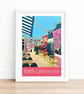 Brighton North Laine travel poster print by Susie West
