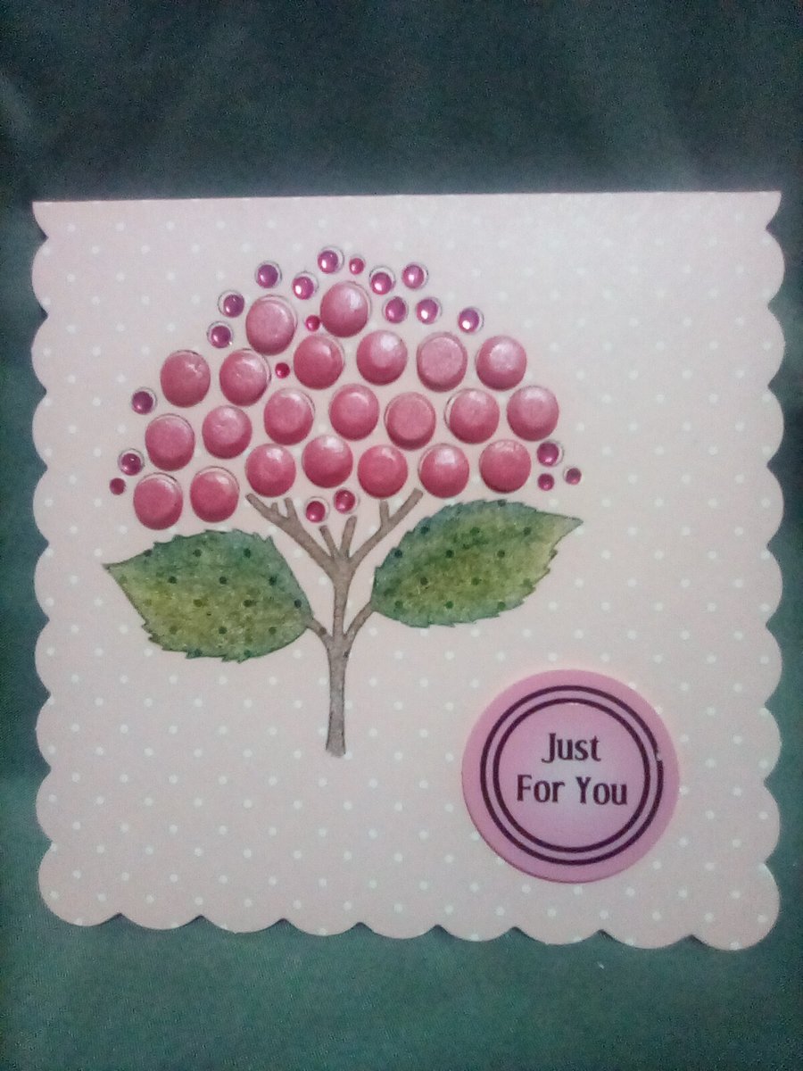 All occasion floral watercolour and embellished handmade card