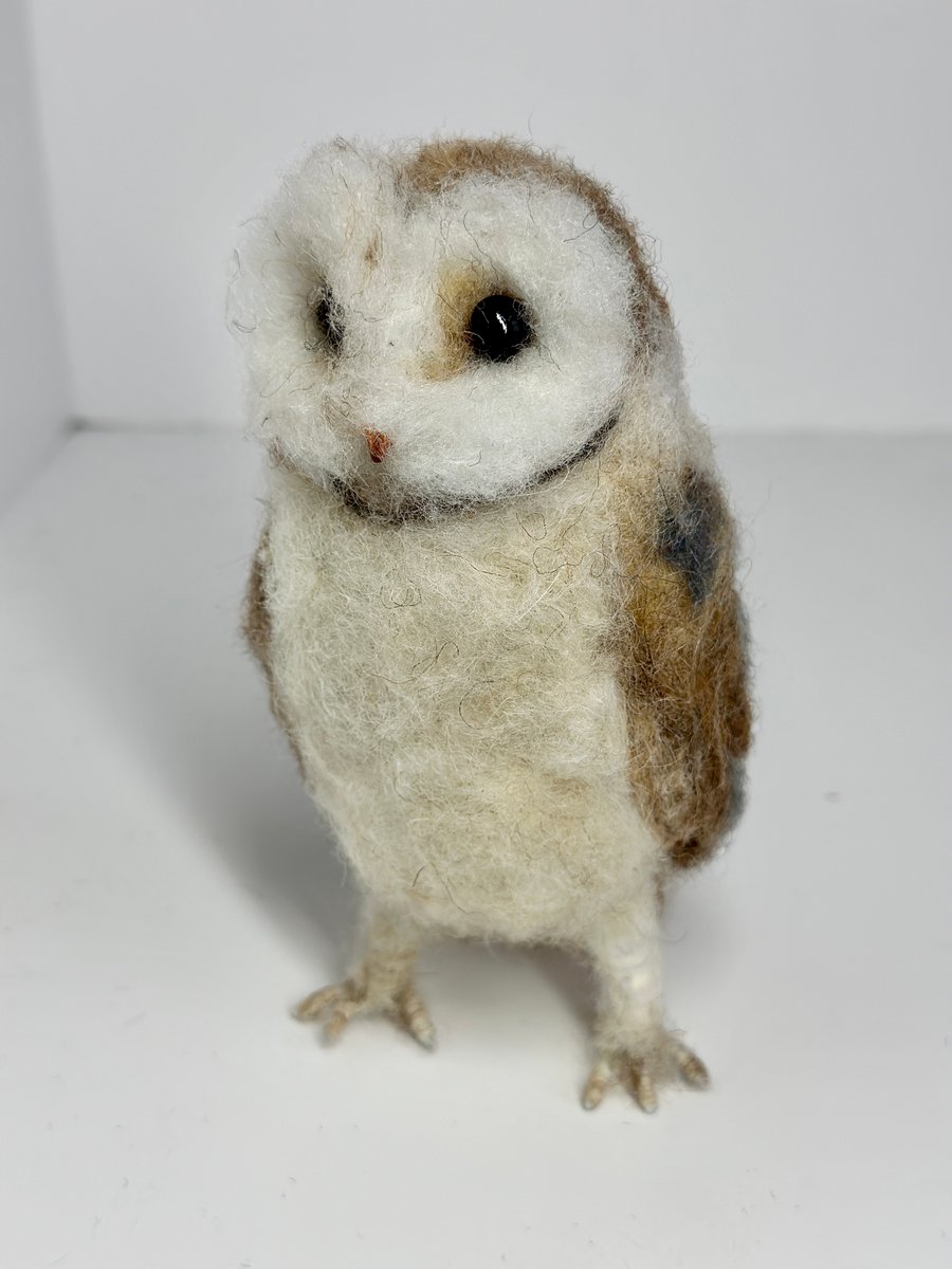 A needle felted Barn Owl - Folksy
