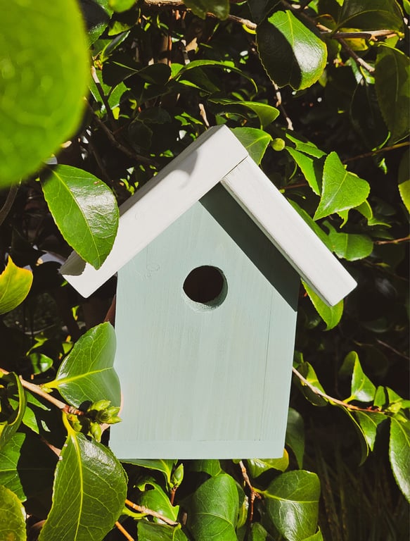 Rustic Handmade Chalet-Style Wooden Birdhouse