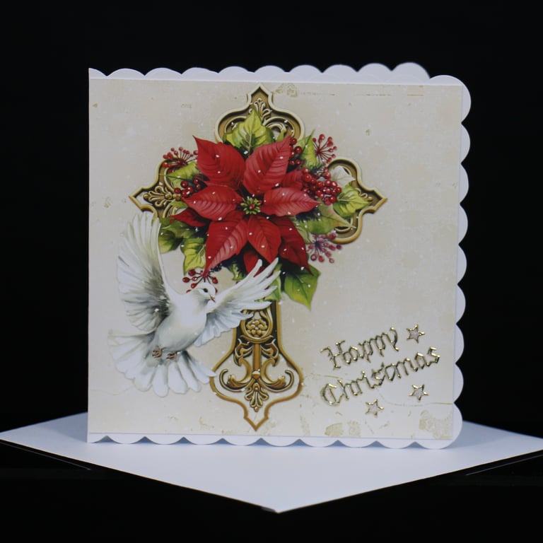 Happy Christmas Dove card