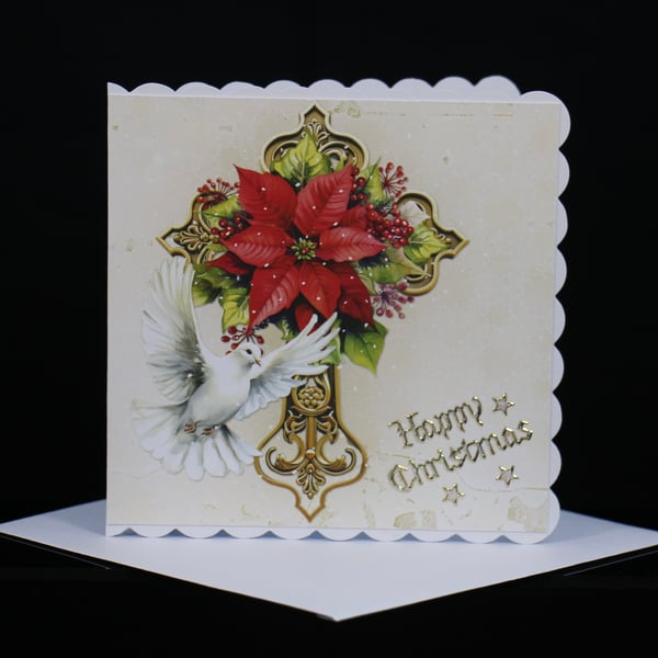 Happy Christmas Dove card