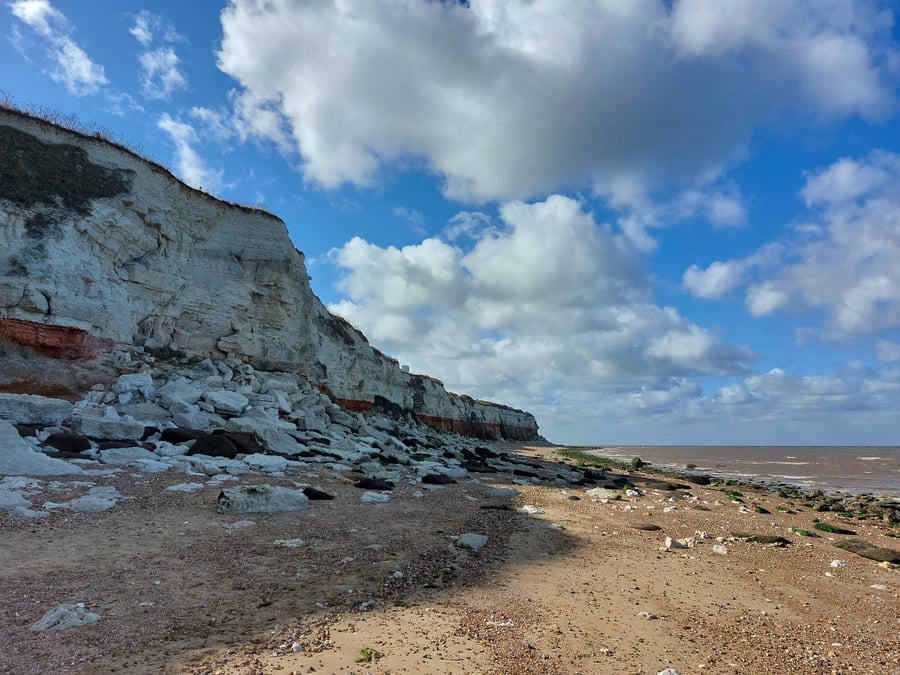 A5 Greeting Card Hunstanton Beach Cliffs 