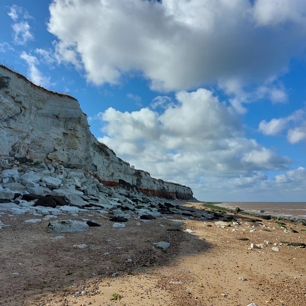A5 Greeting Card Hunstanton Beach Cliffs 