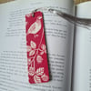 Partridge bookmark red and white festive design with tassel
