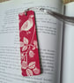 Partridge bookmark red and white festive design with tassel