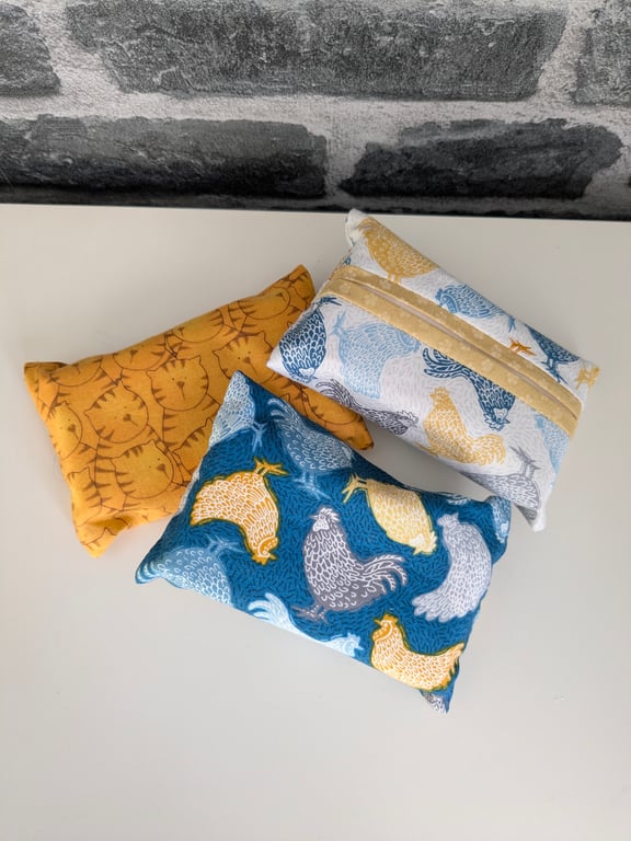 Handmade Pocket tissue holder, tissue cover for bag