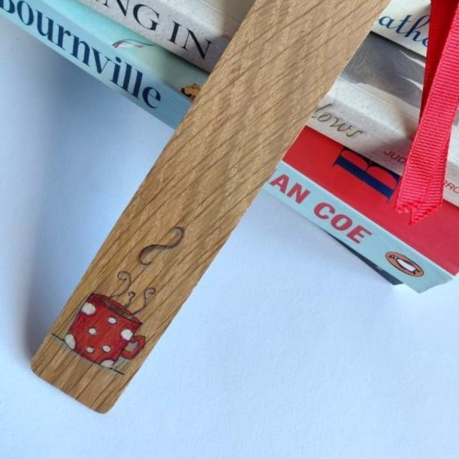 Lovely Mug of Coffee - Wooden Bookmark