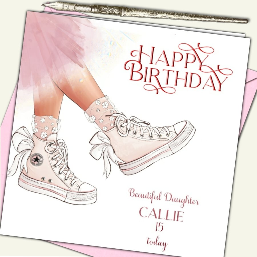 BIRTHDAY CARD DAUGHTER Granddaughter Luxury Personalised 18th 21st 30th 40 50th £8.95 - UK