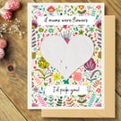 Plantable Wildflower Seed Heart Mother's Day Card, Eco Friendly