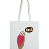 Owl Cotton Tote Bag