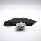 small glass mouse figure