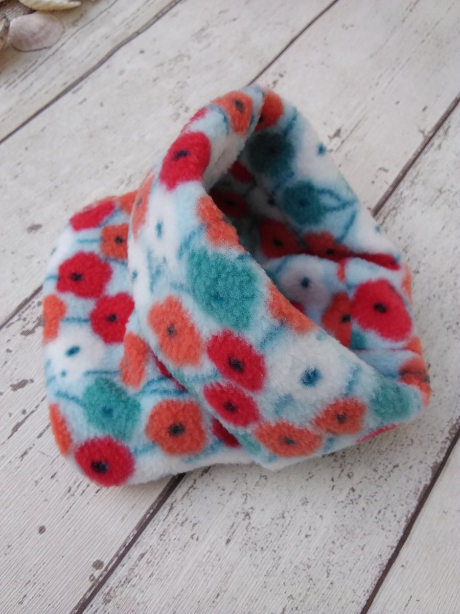 Flower Fleece Dog Snood Medium
