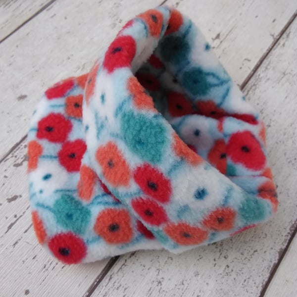 Flower Fleece Dog Snood Medium