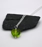 green glass heart pendant necklace - Image 4
