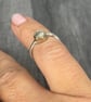 Silver Pebble Ring, pebble  ring, Freeform silver ring, mixed metals ring , - Image 6