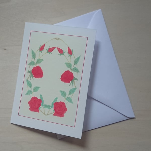 Rose Bower blank inside card