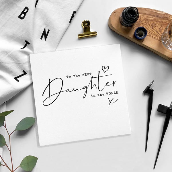 DAUGHTER Birthday Card - Blank card