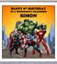 SUPERHERO AVENGERS BIRTHDAY CARDS personalised with any AGE RELATIONSHIP & NAME