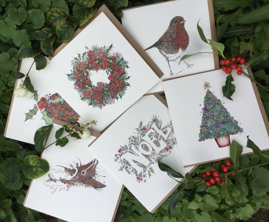 6 Christmas designs (Individually wrapped) OFFER