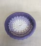 Purple Ombre Small Trinket Bowl Cotton Macrame Coil Basket 14cm