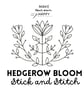 Hedgerow Bloom Stick & Stitch (Dissolvable Pattern for Embroidery)