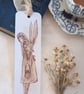 Hand printed fairy folk bookmark with handmade envelope  - Image 8