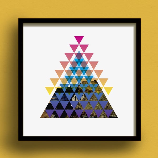 Pyramidica No.2 Square Digital Giclee Print
