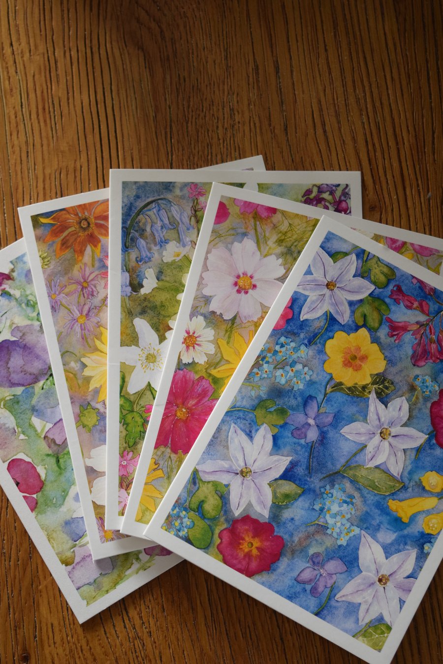 Pack of 5 Botanical Greetings Cards - Collage Series