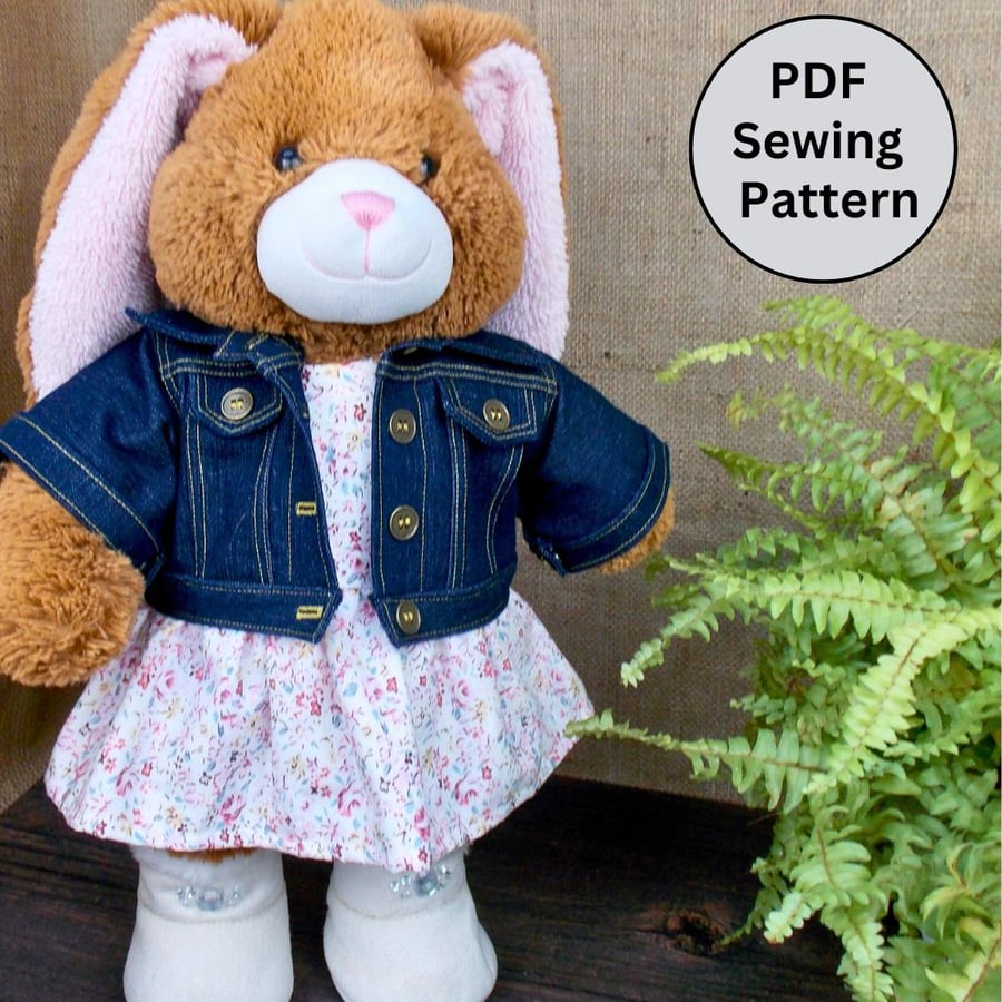 Teddy Bear Dress Sewing Pattern (PDF Sewing Pattern. Fits 16-18inch teddy bears)