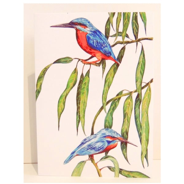 Kingfisher Greeting Card from Original Watercolour Painting