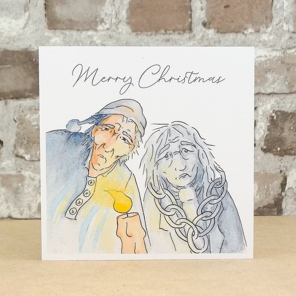 Christmas Card Scrooge and Marley