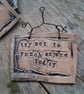CLEARANCE! rustic ceramic pottery sign- try not to punch anyone today - Image 2
