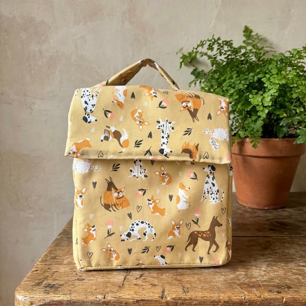 Dog and Puppy Handmade Insulated Lunch bag