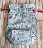 Medium Sized Floral Reusable Gift Bag - Drawstring Gift & Storage Bag - Image 6