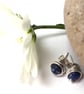 Sterling Silver Sodalite Stud Earrings - Image 3
