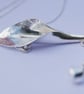 Silver Calla Lily Necklace, Handmade Silver Flower Pendant - Image 2