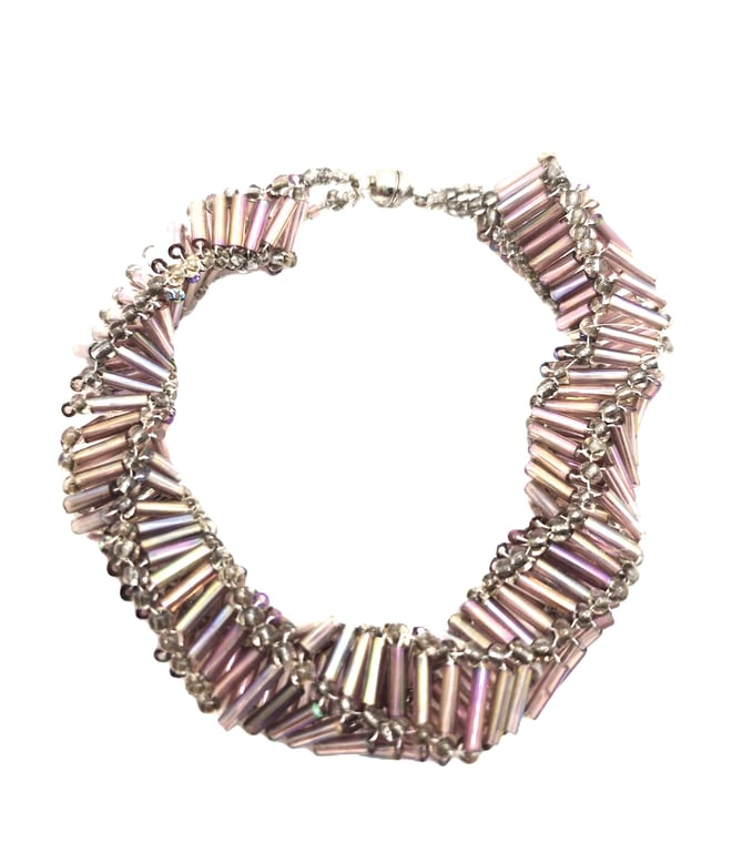 Ladies hanmade purple twisted spiral bracelet