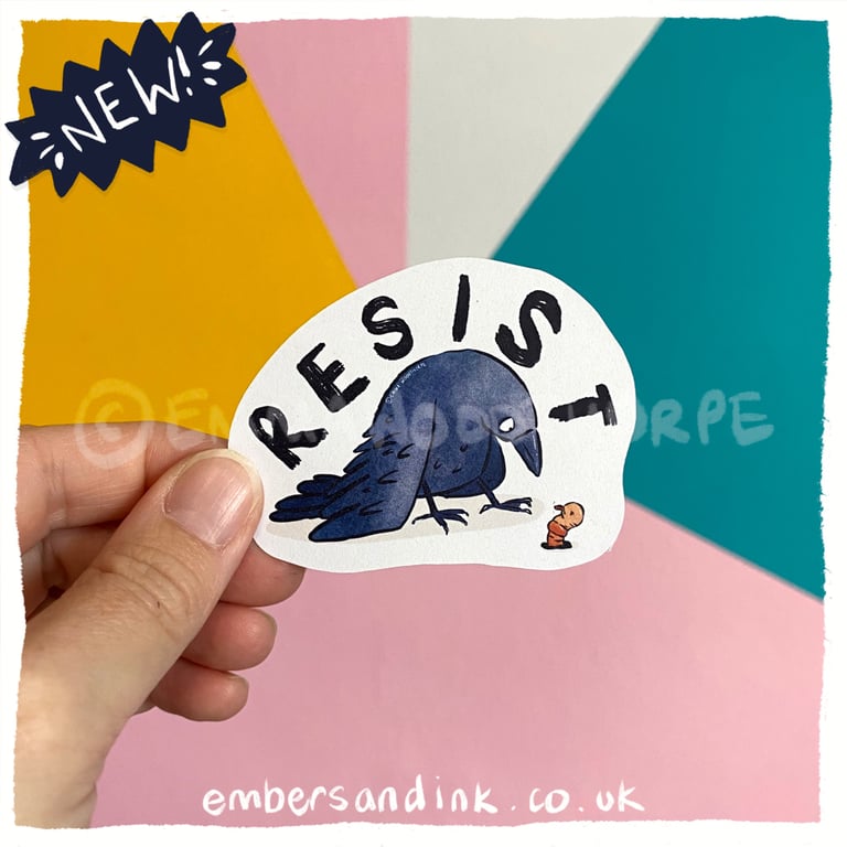 Resist Paper Sticker