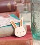 Wooden Bunny Rabbit Brooch  - Image 2