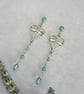 Dragonfly heart earrings 