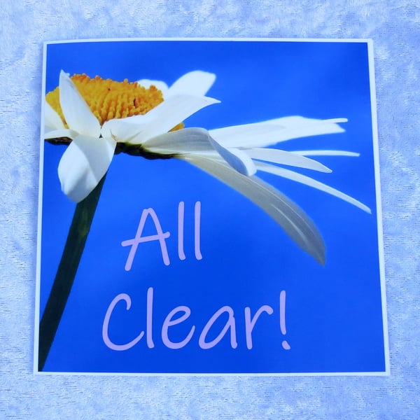 Cancer card, remission, all clear, beating cancer