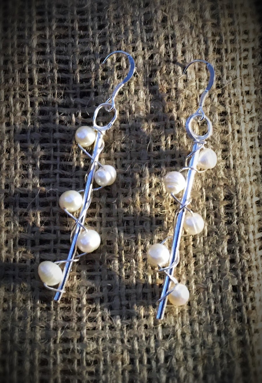 Solid Silver & Fresh Water Pearl Earrings